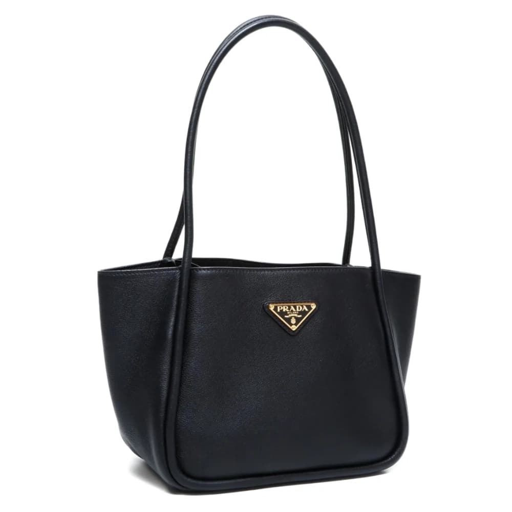 Prada Prada Soft Grain Leather Tote Bag